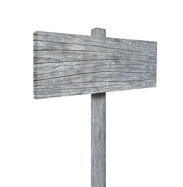 istock Wooden sign isolated on white 459036113