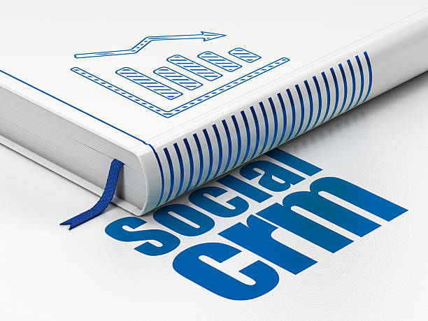 istock Business concept: book Decline Graph, Social CRM on white background 459037807