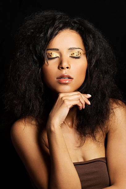 istock Attractive woman with abstract make up 459038403