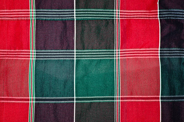istock Colorful checkered loincloth fabric background 459042881