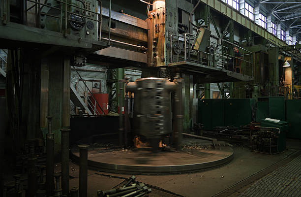 istock Rotation cutting mechanism and processing of workpice on a factory 459043033