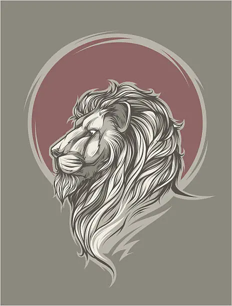 Vector illustration of Lion Head