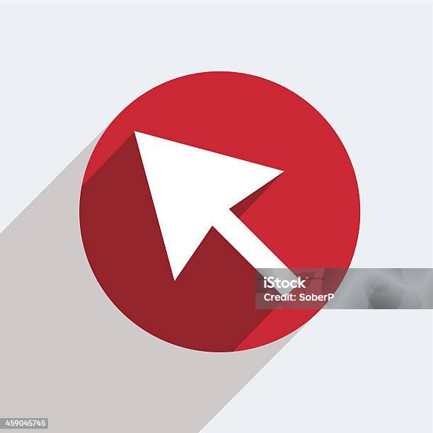 Vector Red Circle Icon On Gray Background Eps10 Stock Illustration - Download Image Now - Arrow Symbol, Business, Campaign Button
