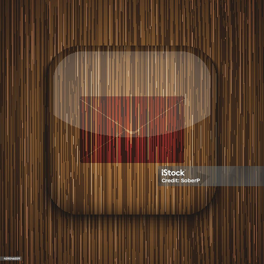 Vector ícone de app de madeira.  Eps10 - Royalty-free Aberto arte vetorial