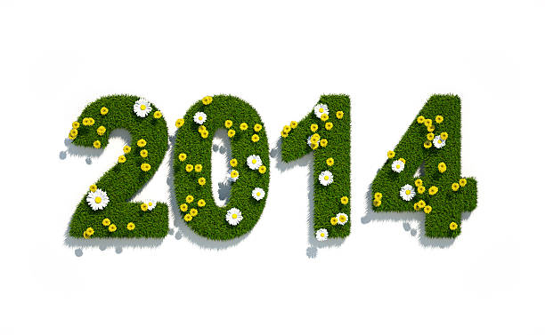 new year 2014 3d logo stock photo