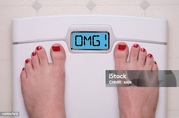 Omg Scale Stock Photo - Download Image Now - Bathroom Scale, Body Conscious, Women