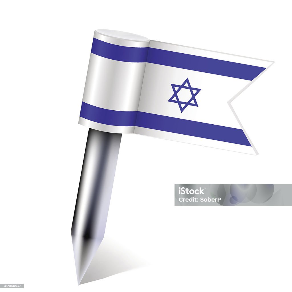 Vector Bandeira de Israel, isolado no branco.  Eps10 - Royalty-free Abstrato arte vetorial