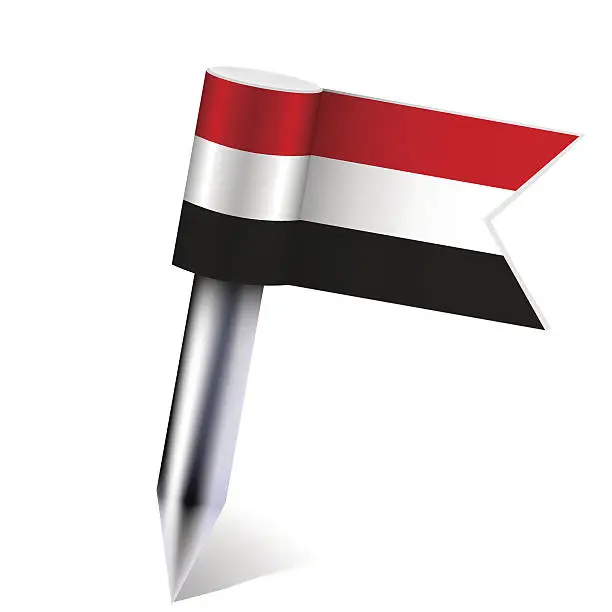 Vector illustration of Vector Yemen flag isolated on white. Eps10