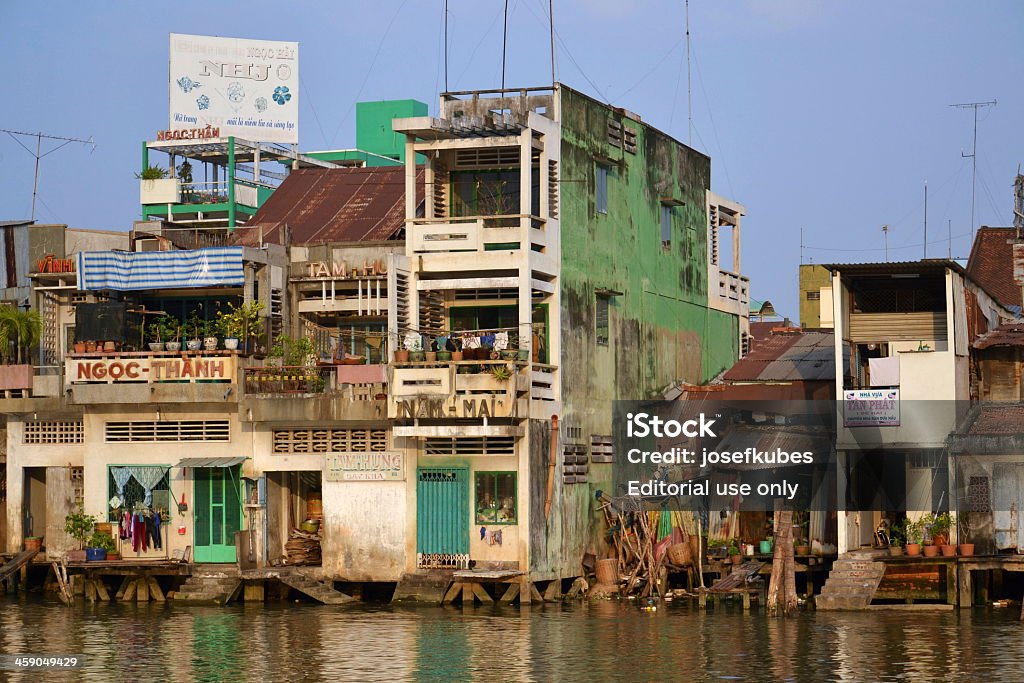 Rio Mekong no Vietname - Royalty-free Analógico Foto de stock