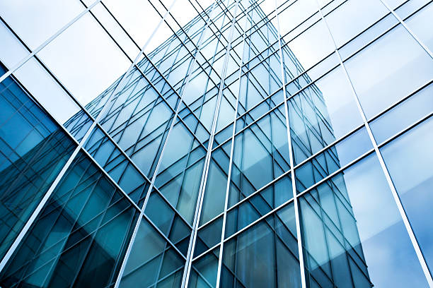 istock transparent glass wall of office building 459059611