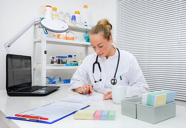 istock Experienced doctor works in her office 459060487