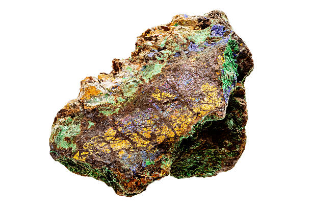 istock Bornite and Brochantite mineral sample 459063203