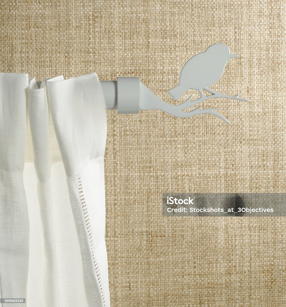 Riel de cortina, bird - Foto de stock de Riel de cortina libre de derechos