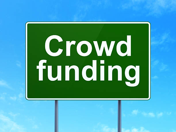 istock Business concept: Crowd Funding on road sign background 459066941