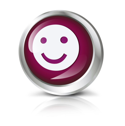 Smiley icon, isolated on White