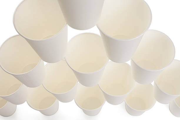 istock Pyramid of white paper cups 459073901
