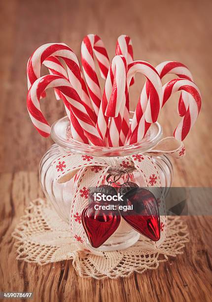 Candy Canes Stock Photo - Download Image Now - Backgrounds, Brown, Candy
