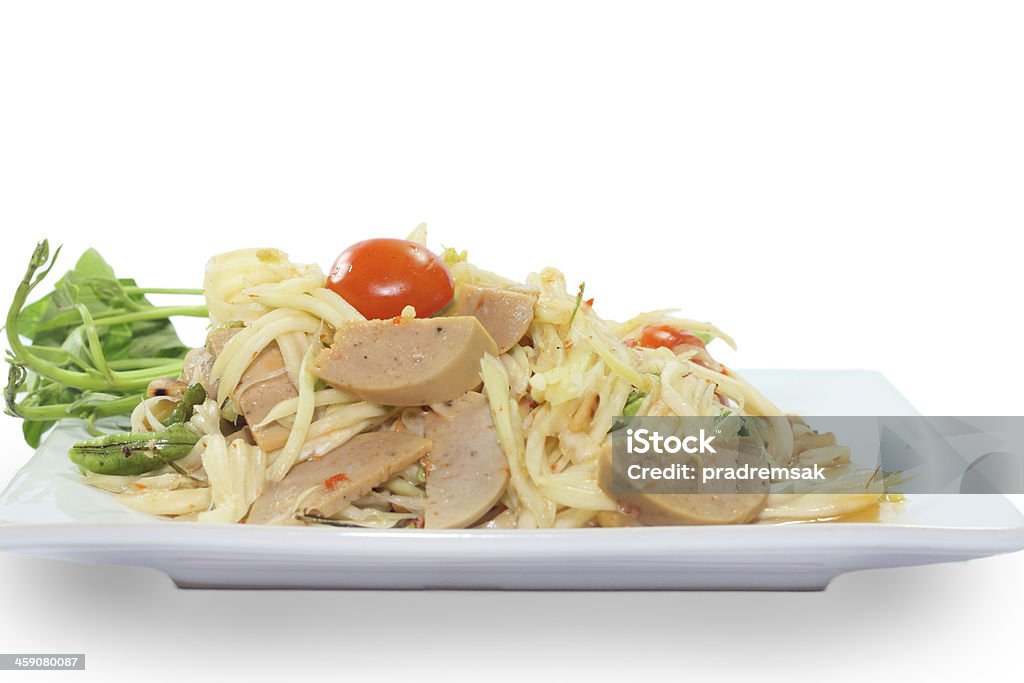 태국 음식 파파야 샐러드 - 로열티 프리 0명 스톡 사진