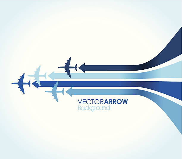 four blue airplanes four blue airplanes airplane backgrounds stock illustrations