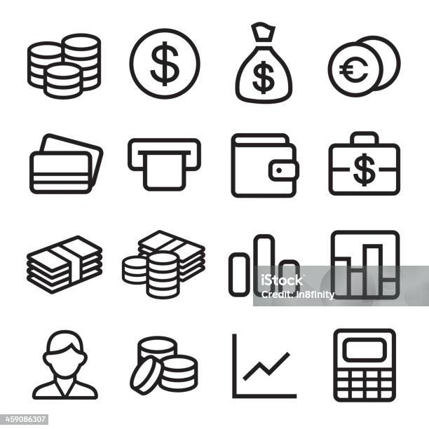 Money Ios 7 Icon Set Stock Illustration - Download Image Now - Stacking, Stack, Icon Symbol