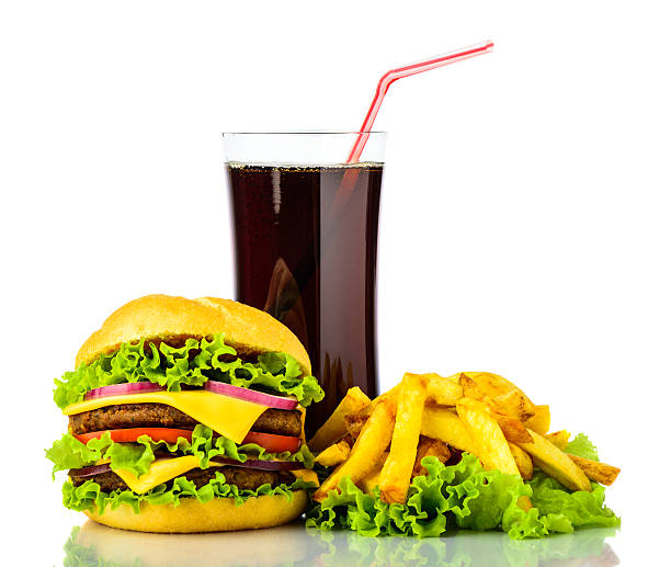 istock hamburger, french fries and drink 459090321