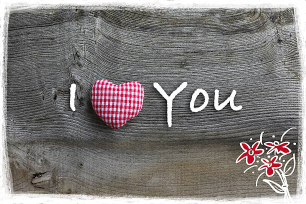 istock I Love You Valentine's  Day Message Decoration Gingham Fabric He 459090453