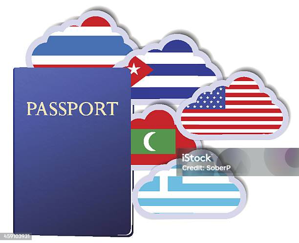 Vector Concept Of The Passport Stock Illustration - Download Image Now - Business, Cloud - Sky, Cloudscape