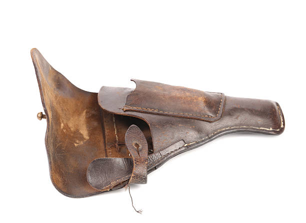 istock Old brown holster. Horisontal. 459105377