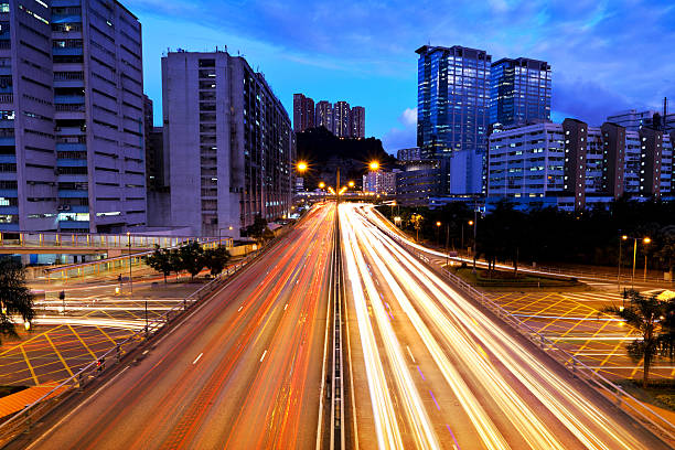 istock Traffic in urban at night 459106147