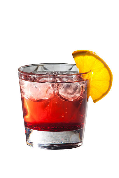 istock Cocktail with grenadine juice and lemon isolated on white 459111011