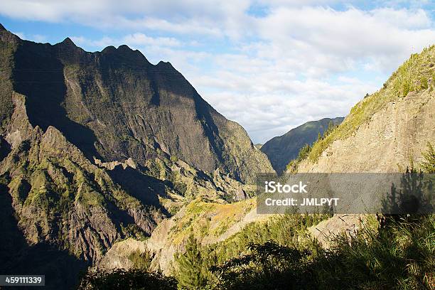 Reunion Cilaos Mountains Blue Sky Landscape Stock Photo - Download Image Now - Cilaos, Extreme Terrain, French Overseas Territory