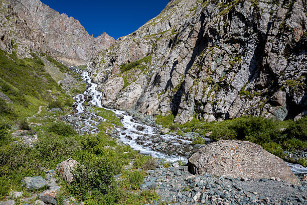 istock Cascade of river in Kirgizstan 459111479