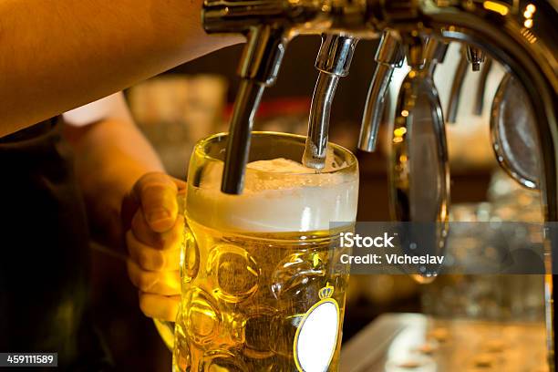 Dispensing Draught Beer In A Pub Stock Photo - Download Image Now - Beer - Alcohol, Machinery, Adult
