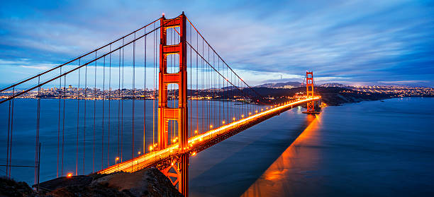 istock panoramic view of famous Golden Gate Bridge 459114903