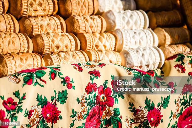 Traditional Polish Smoked Cheese Oscypek On Outdoor Market In Zakopane Stock Photo - Download Image Now