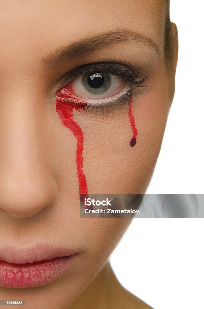 Cheia de sangue de olhos feminino - Foto de stock de Aberto royalty-free