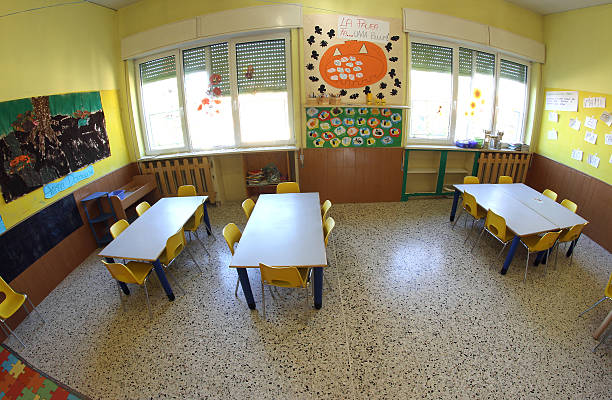 istock kindergarten class with fisheye lens 459130125