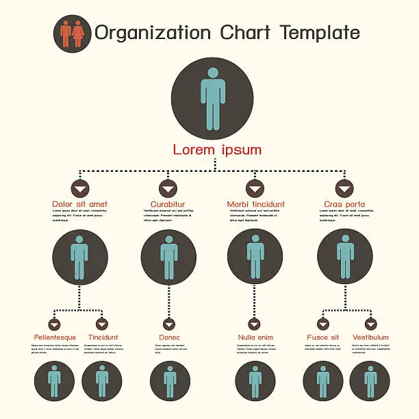 Vector illustration of Organization chart template