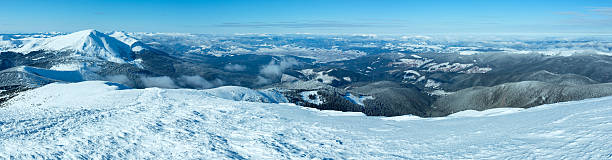istock Morning winter mountain panorama (Carpathian, Ukraine). 459133249
