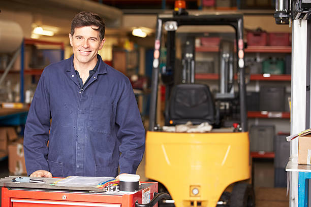 istock Portrait Of Engineer Standing In Factory 459134911