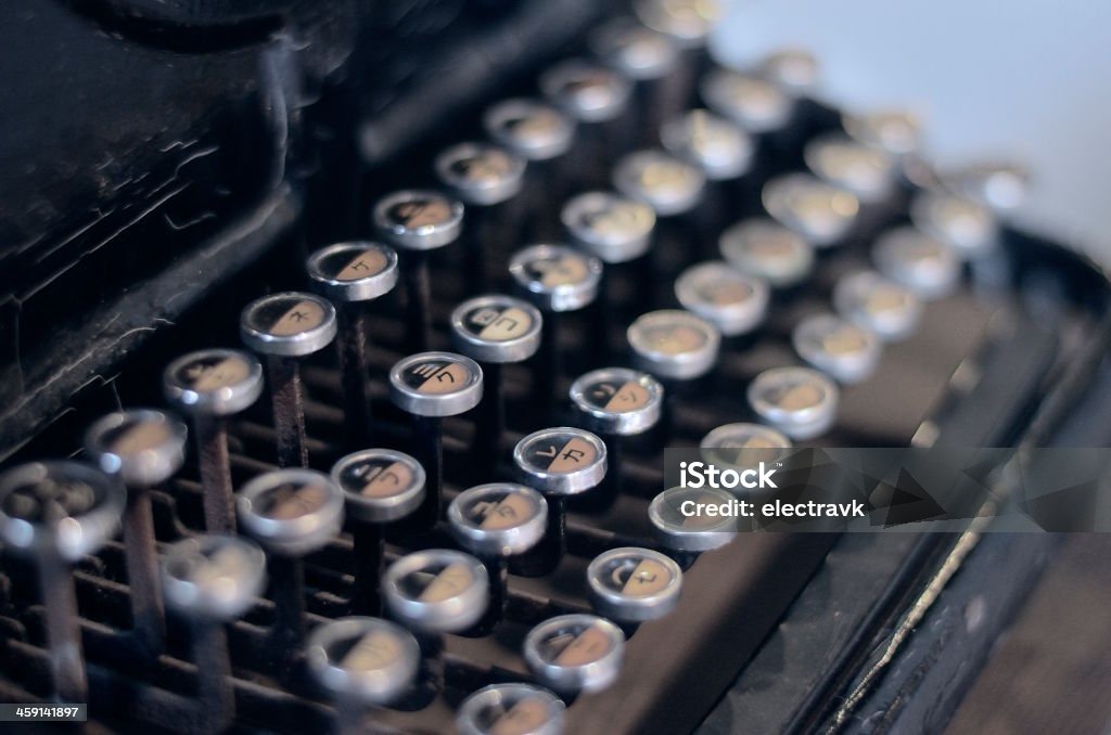 Giapponese macchina da scrivere - Foto stock royalty-free di Bianco e nero