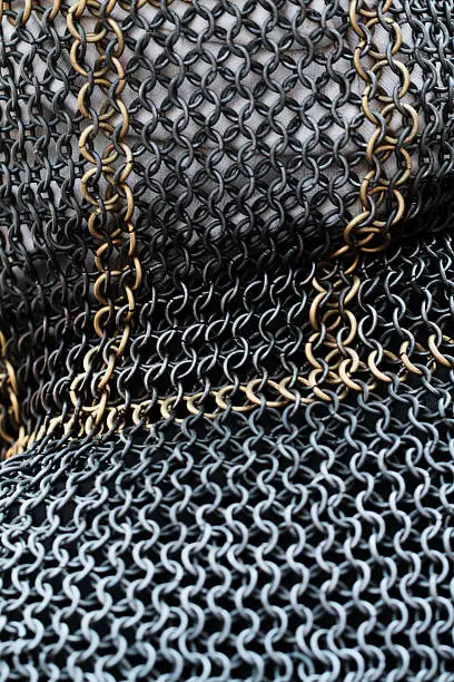 Rows of chain mail rings as a texture