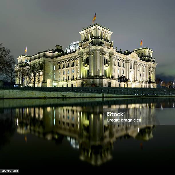 Berlin Reichstag At Night Stock Photo - Download Image Now - Architecture, Bundestag, Capital Cities