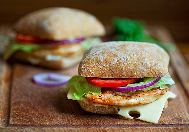 Chicken sandwich stock photo