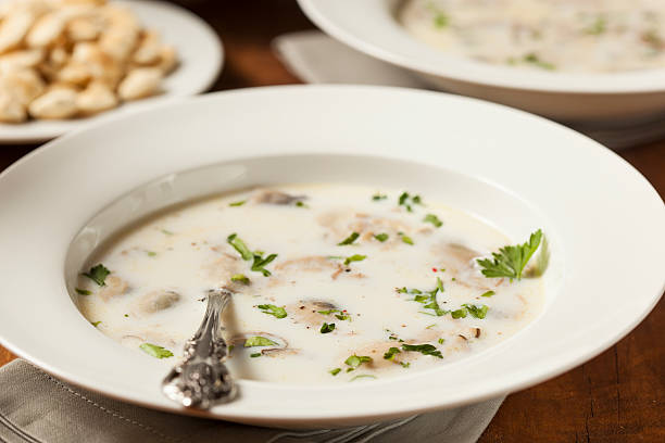 istock Homemade Organic Oyster Stew Appetizer 459153867