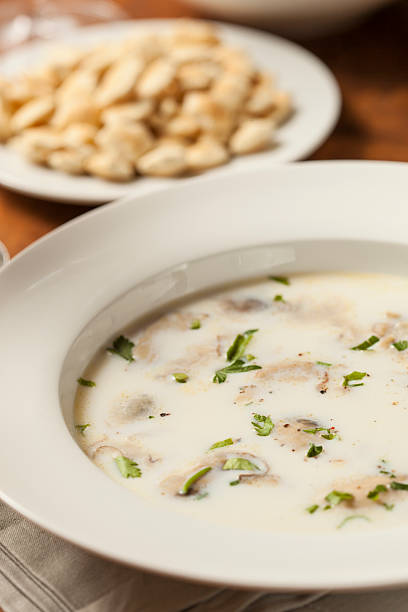 istock Homemade Organic Oyster Stew Appetizer 459155175