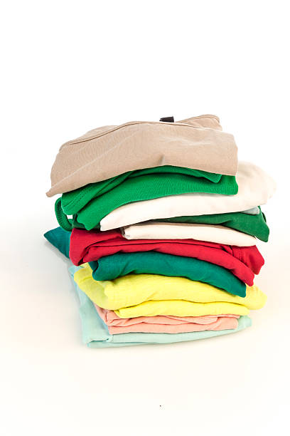 istock Pile of colorfull shirts 459155317