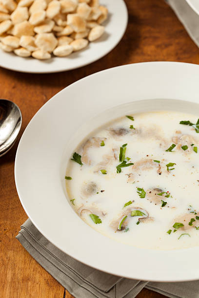 istock Homemade Organic Oyster Stew Appetizer 459157701
