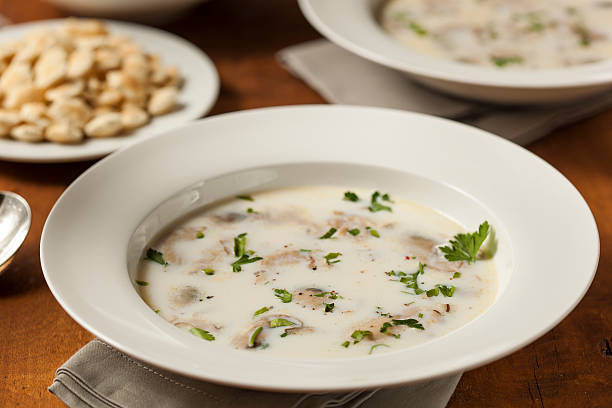 istock Homemade Organic Oyster Stew Appetizer 459157729