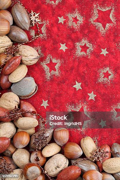 Nut Christmas Border Stock Photo - Download Image Now - Almond, Arrangement, Backgrounds